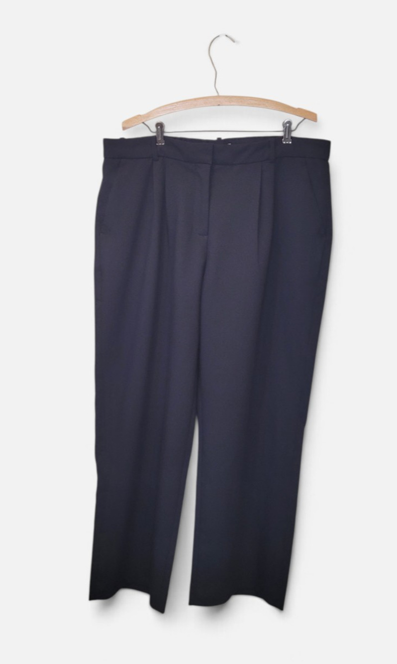 Abercrombie Fitch Black Sloane Curve Love Wide Leg Trouser Pants 33 Minimalist